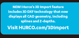 New! Hurco's 3D inport feature