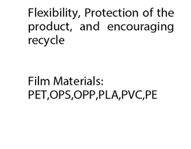 Flexibility, Protection of the product, and encouraging recycle