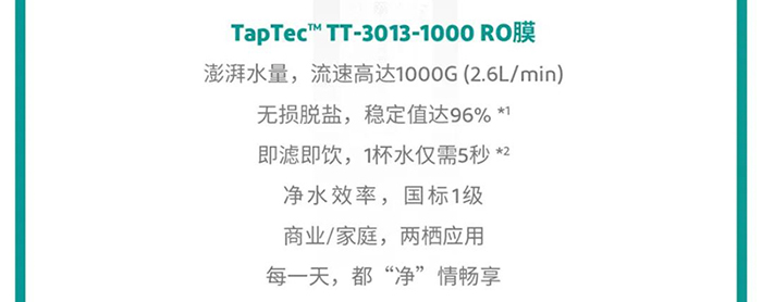 TapTecTM TT-3013-1000 RO膜