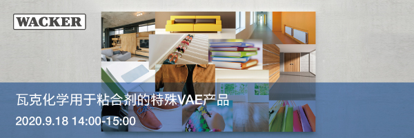 瓦克化学用于粘合剂的特殊VAE产品