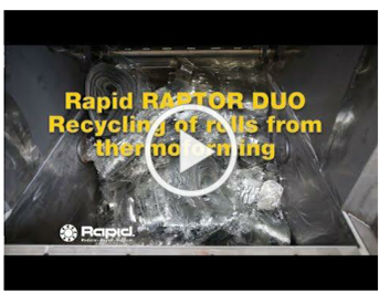 Rapid RAPTOR DUO Recycling of rolls from thermforming