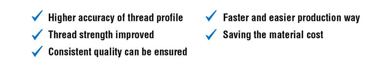 higher accuracy of thread profile