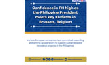 Confidence in PH high as the Philippine President meets key EU firms